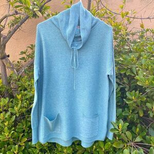 Akini | Anthropologie Pale Blue Colored Ribbed Long Sleeve Knit Sweater L